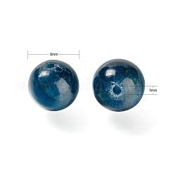 100шт 8мм натуральный апатит круглые бусины&nbsp;DIY-LS0002-54