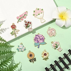 10шт 10 стиля подвески из сплава с эмалью&nbsp;ENAM-YW0006-16