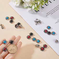 21 комплект декоративных заклепок из сплава 3 цветов&nbsp;FIND-GF0005-35