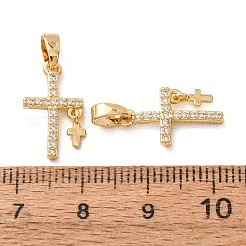 Pendentifs en laiton zircon cubique transparent&nbsp;CU-CBAB2E9-01G