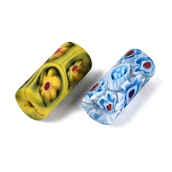 Handgefertigte Millefiori-Glassäulenperlen&nbsp;LA-N001-02E-01