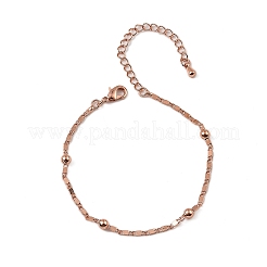 Bracciali a catena in ottone placcato a cremagliera per le donne&nbsp;BJEW-G735-03RG