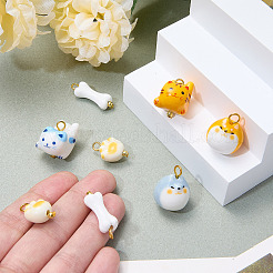 8 pendentif animal en porcelaine fait main&nbsp;PALLOY-SW00146