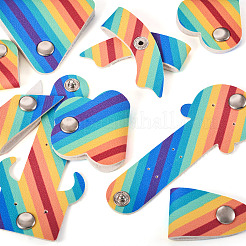 9 шт. 9 стиля радужных держателей для кабелей из искусственной кожи AJEW-TA0002-35