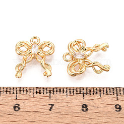 Pendentifs en zircone cubique clair en laiton&nbsp;KK-T074-100A-G
