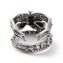 Totenkopf-Fingerring aus Legierung&nbsp;RJEW-H109-03AS