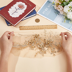 3d цветочная полиэфирная вышивка&nbsp;PATC-WH0008-48C