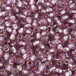 Серебряные подкладке стекло бисер&nbsp;SEED-T007-18A-10