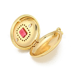 Подвески в виде медальонов из латуни с кубическим цирконием KK-N254-93C-G