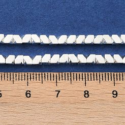 Fili di perline di ematite sintetica non magnetica elettrolitica&nbsp;G-U003-08