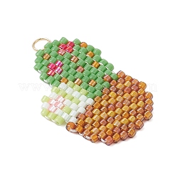 5 шт. подвески в виде кактусов из стеклянных бусин в двух стилях PALLOY-MZ00937