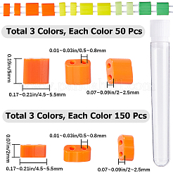 600 шт. 6 вида непрозрачных стеклянных бусин с 2 отверстиями SEED-CN0001-17