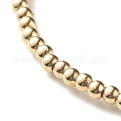 女の子の女性のための丸いccbプラスチックビーズストレッチブレスレットセット  ミックスカラー  ビーズ：3mm  内径：2-1/4インチ（5.6cm）&nbsp;BJEW-JB07002
