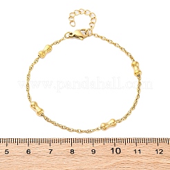 Браслеты-цепочки Rolo из нержавеющей стали 304 для женщин BJEW-C094-09G