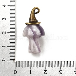 Подвески-грибы из натурального аметиста G-D311-02AB-04