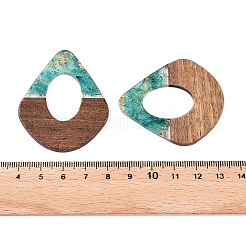 Подвески из прозрачной смолы и ореха&nbsp;RESI-T057-07I