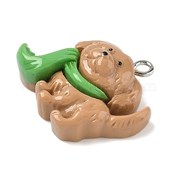 Подвески из непрозрачной смолы на рождественскую тематику RESI-I344-04P-04