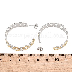 Boucles d'oreilles ovales en acier inoxydable 304 pour femmes&nbsp;SA-CBA45D5-31GP