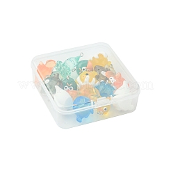 16шт 8 стиля морской серии непрозрачные и прозрачные подвески из смолы RESI-FS0001-46