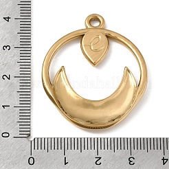Pendentif en acier inoxydable 304 serti cabochon en forme de lune&nbsp;STAS-P454-10G