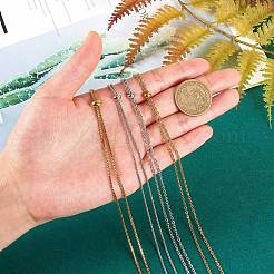 4 шт. 4 стиля 304 нержавеющая сталь цепочка слайдер ожерелье изготовление AJEW-SZ0001-54