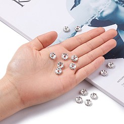 Железные хрустальные бусины-разделители со стразами RB-A007-10MM-S