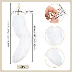 Decorazioni pendenti a forma di coda di volpe in pelliccia sintetica&nbsp;AJEW-WH0481-833C