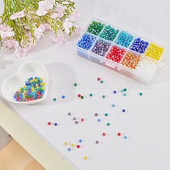 6/0 colori smerigliati e perline di vetro trasparente&nbsp;SEED-FH0001-01B