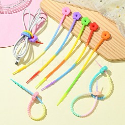 24 шт. 12 стиля градиентных силиконовых кабельных стяжек&nbsp;SIL-CJ0003-09