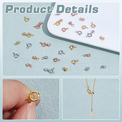 18 комплект из 3-х цветных латунных пружинных застежек и силиконовых бусин KK-PH0011-36