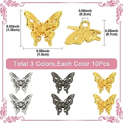 30шт бусины из сплава 3 цветов&nbsp;FIND-YW0009-79