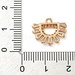 Латунные микропаве прозрачные подвески с фианитом ZIRC-U003-01G-07