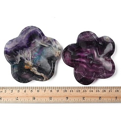 Резные фигурки цветов из натурального флюорита для украшения домашнего рабочего стола&nbsp;DJEW-A016-02