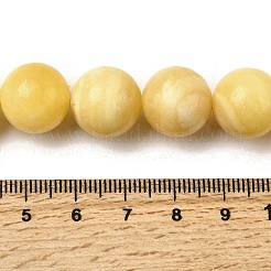 Нити бусин из натурального желтого нефрита G-A274-A01-10mm-01