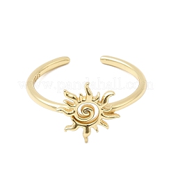 925 регулируемое кольцо на манжете из стерлингового серебра RJEW-P171-02G