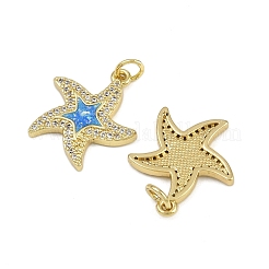 Латунные микропроволочные кубические циркониевые подвески из эмали&nbsp;KK-L249-04G-02