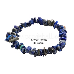 7 шт. 7 стилей чипа из натуральных и синтетических драгоценных камней из бисера стрейч-браслеты BJEW-SZ0001-39