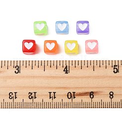 350 шт. двухцветные прозрачные акриловые бусины OACR-FS0002-52