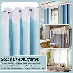 Полиэфирная лента для штор на крючке DIY-WH0569-69B