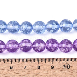 Светящиеся нити бус лэмпворк ручной работы LAMP-N036-12B-01