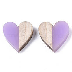 Cabochon in legno e resina bicolore&nbsp;RESI-R425-04C