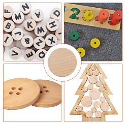 50 cabochons en bois non teints.&nbsp;WOOD-WH0125-09A