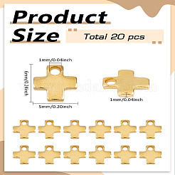 20 шт. 201 нержавеющая сталь миниатюрные крестики-подвески&nbsp;STAS-LP0003-02