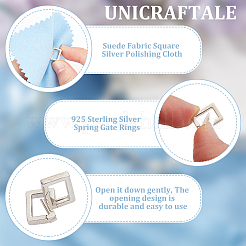 2 шт. 925 кольца-пружинки из стерлингового серебра&nbsp;STER-UN0001-07