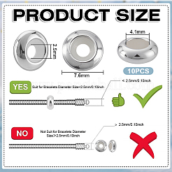 10 шт. 925 бусины-разделители из стерлингового серебра&nbsp;STER-GA0001-38