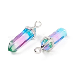 Ограненные стеклянные подвески KK-E282-01P-07