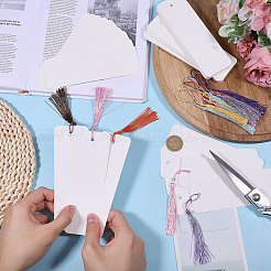 100 шт. прямоугольная бумажная закладка-пустышка&nbsp;HJEW-GL0001-24