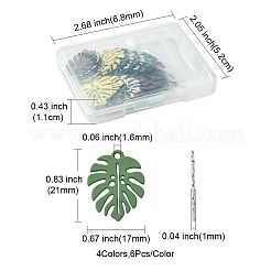 24 шт. 4-х цветные подвески из сплава&nbsp;ENAM-FS0002-28