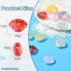 14шт 7 цвета бусины лэмпворк ручной работы&nbsp;LAMP-CJ0002-17