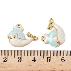 Подвески в виде китов из нержавеющей стали 304 со стразами&nbsp;STAS-U057-02A-G